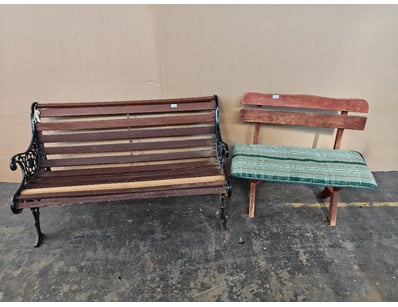 Benches, 2x timber style benches 

Sold as lot
...