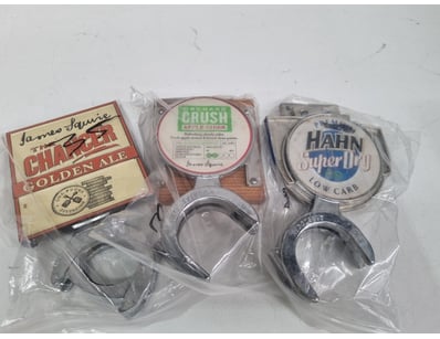 Vintage beer pump clip collection. Includes James ...