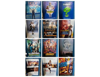 COLLECTION OF MOVIE POSTERS, INCLUDING FLUBBER, AV...