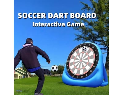 RRP $499. Inflatable Dart Board Game with 2 Soccer...