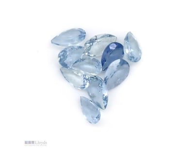 5.96CT TSW X 10, NATURAL BERYL AQUAMARINES     

P...