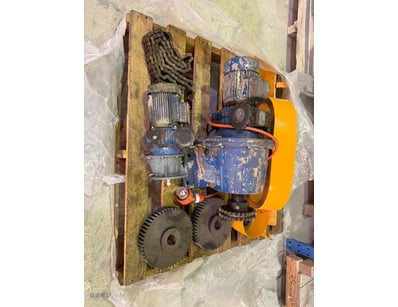 Qty Used Motor Gearboxes and Guards to Pallet. Ind...