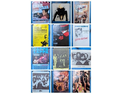 COLLECTION OF MUSIC POSTERS, INCLUDING CHRIS ISAAC...