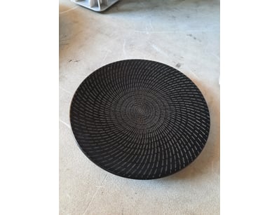 Bowls, black finish, diameter 23.5cm.

SOLD AS LOT...