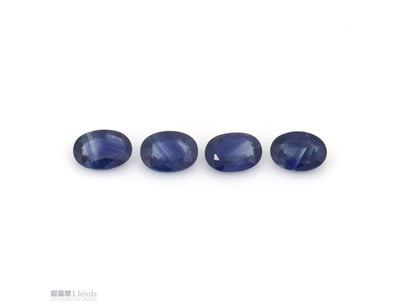 3.52CT TSW X 4, NATURAL BLUE CORUNDUM SAPPHIRES   ...