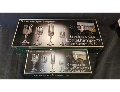 CRISTALD' ARQUES LONGCHAMP CRYSTAL STEMWARE SET N°...