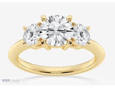 1.0CTW GRA   MOISSANITE RING IN 925 STERLING SILVE...