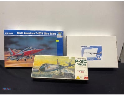 VINTAGE AIRCRAFT MODEL KIT COLLECTION - THREE BOXE...