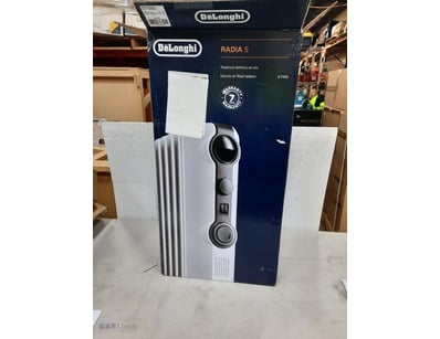 DeLonghi electric oil filled radiator in box.

