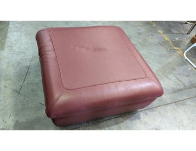 Square Ottoman, Red Stained Pleather 

Dimension...