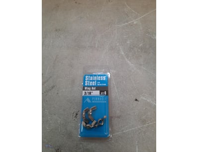 Pinnacle hardware, Stainless steel wing nut, 3/16"...