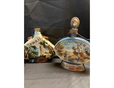 VINTAGE CERAMIC DECANTER COLLECTION - FOUR BEAM BO...