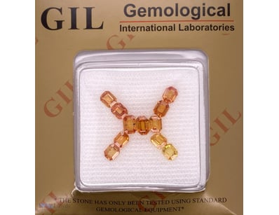 6.08CT NATURAL ORANGE & YELLOW SAPPHIRE PARCEL – C...