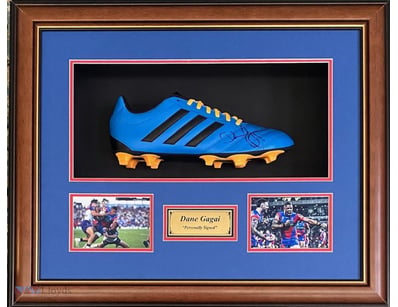 DANE GAGAI PERSONALLY SIGNED BOOT 

Box Framed Usi...