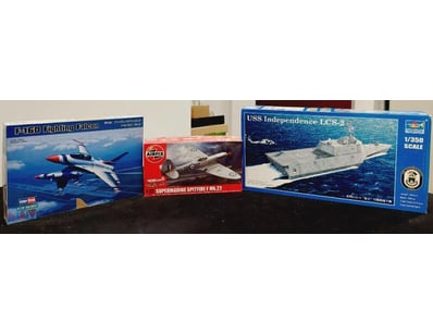 VINTAGE SCALE MODEL AIRCRAFT AND NAVAL VESSEL COLL...
