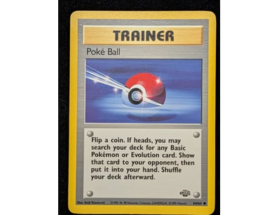 TRAINER POKE BALL POKÉMON TRADING CARD - BASE SET ...