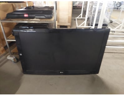 LG 42" curved plasma television in black finish. M...