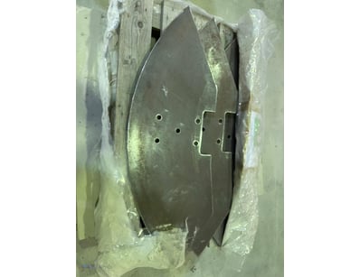 Unused Blade plow assembly featuring a pointed sho...