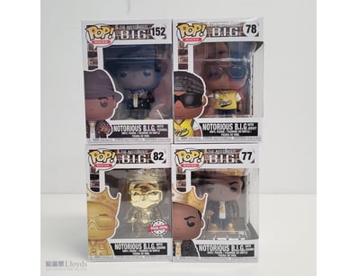 COLLECTION OF FOUR POP ROCKS FUNKOZ - THE NOTORIOU...