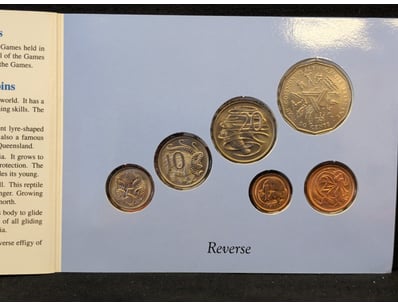 1982 AUSTRALIAN UNCIRCULATED COIN SET - COMMONWEAL...