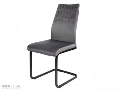 Holly Dining Chair Set of 4 - Gray/Black Frame - R...