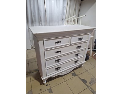 Chest Of Drawers, Timber Style, White Finish 

D...