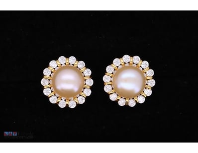 SOUTH SEA PEARL EARRINGS ON 925 SILVER - WITH CERT...