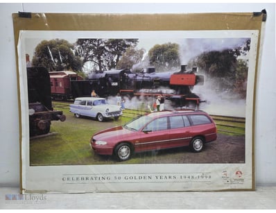 Holden commemorative poster celebrating 50 Golden ...