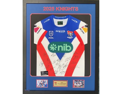 2025 NEWCASTLE KNIGHTS PERSONALLY SIGNED JERSEY   ...