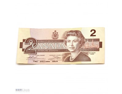 1 X 1986 CANADIAN TWO DOLLAR NOTE     

Thiessen/C...