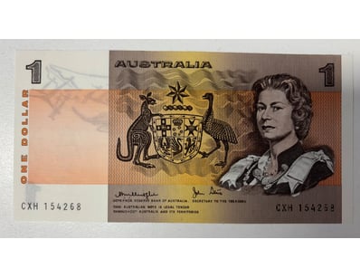 AUSTRALIAN ONE DOLLAR NOTE, R77 (UNC)

CV: $16
...