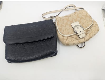 1 x SALVATORE FERRAGAMO  Gancini, black embossed c...