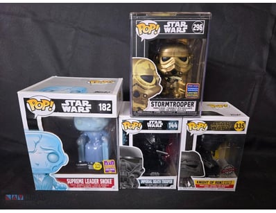 STAR WARS FUNKO POP COLLECTION - FOUR FIGURES INCL...