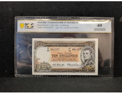 COMMONWEALTH OF AUSTRALIA 10 SHILLINGS NOTE 1961
...