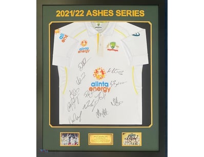 2021/22 AUSTRALIAN ASHES PERSONALLY SIGNED SHIRT "...