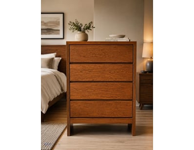 RRP $1599 Mid-century modern timber chest of drawe...