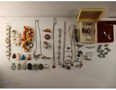Mixed Jewellery And Gemstone Pendant Lot Comprisin...