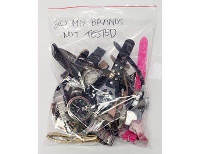 MIXED BRAND WATCH COLLECTION - 20 PIECES UNTESTED...
