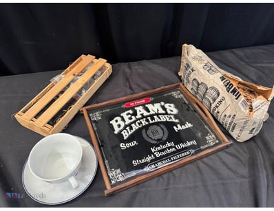 BEAM'S BLACK LABEL BOURBON WHISKEY COLLECTIBLE BAR...