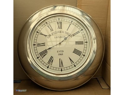 Metal Wall Hang Quartz Clock With Roman Numerals 5...