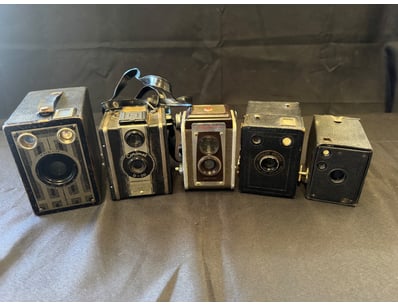 COLLECTION OF BOX CAMERAS - FIVE PIECE LOT

Item...