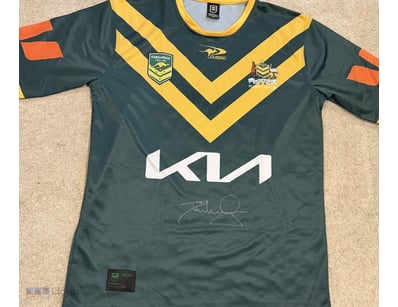 DARREN LOCKYER SIGNED AUSTRALIAN JERSEY

A Austral...