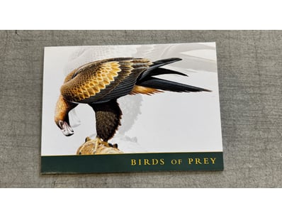 "Birds of Prey" commemorative stamp collection and...