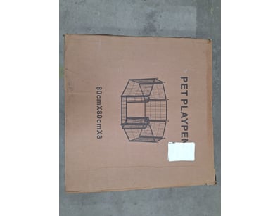 Pet Playpen - Multi-level wire cage enclosure feat...