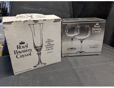 ROYAL BAVARIAN CRYSTAL GLASSWARE SET - CHAMPAGNE F...