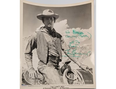 SIGNED ANTHONY PERKINS PHOTOGRAPH WITH CERTIFICATE...
