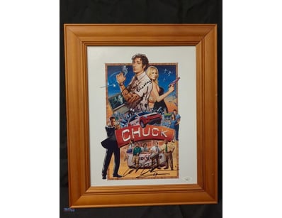 AUTOGRAPHED PHOTOGRAPH OF ZACHARY LEVI & ADAM BALD...