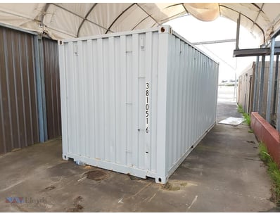 20ft shipping container, white corrugated steel co...