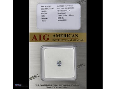 0.76CT NATURAL TANZANITE     

Oval Faceted Cut, B...