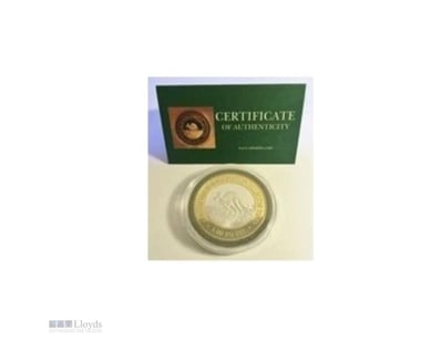 GOLD/SILVER PLATED-THIS LARGE 43 MM AWESOME NEW LI...